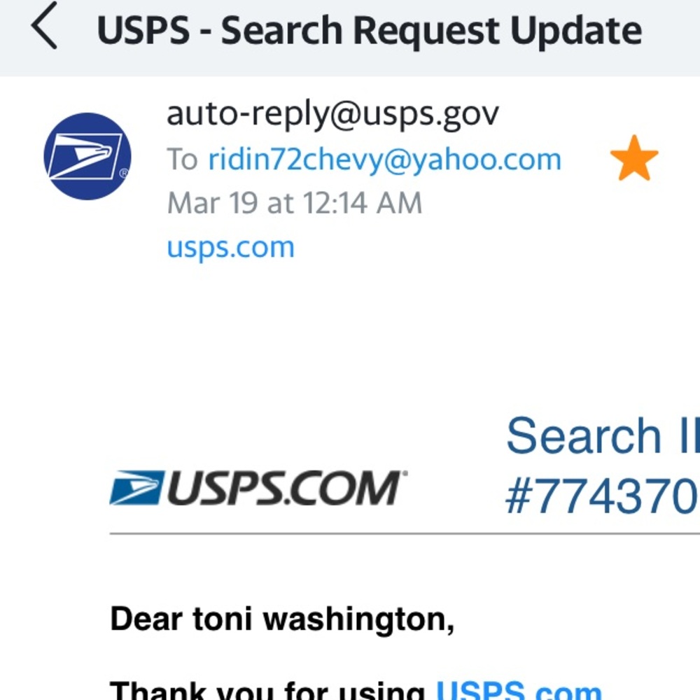 1st PACKAGE LOST USPS -HERMES SCARF! 10/2019....